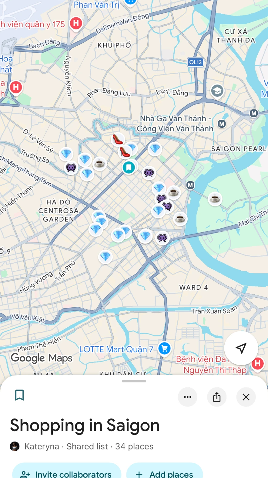 Shopping map